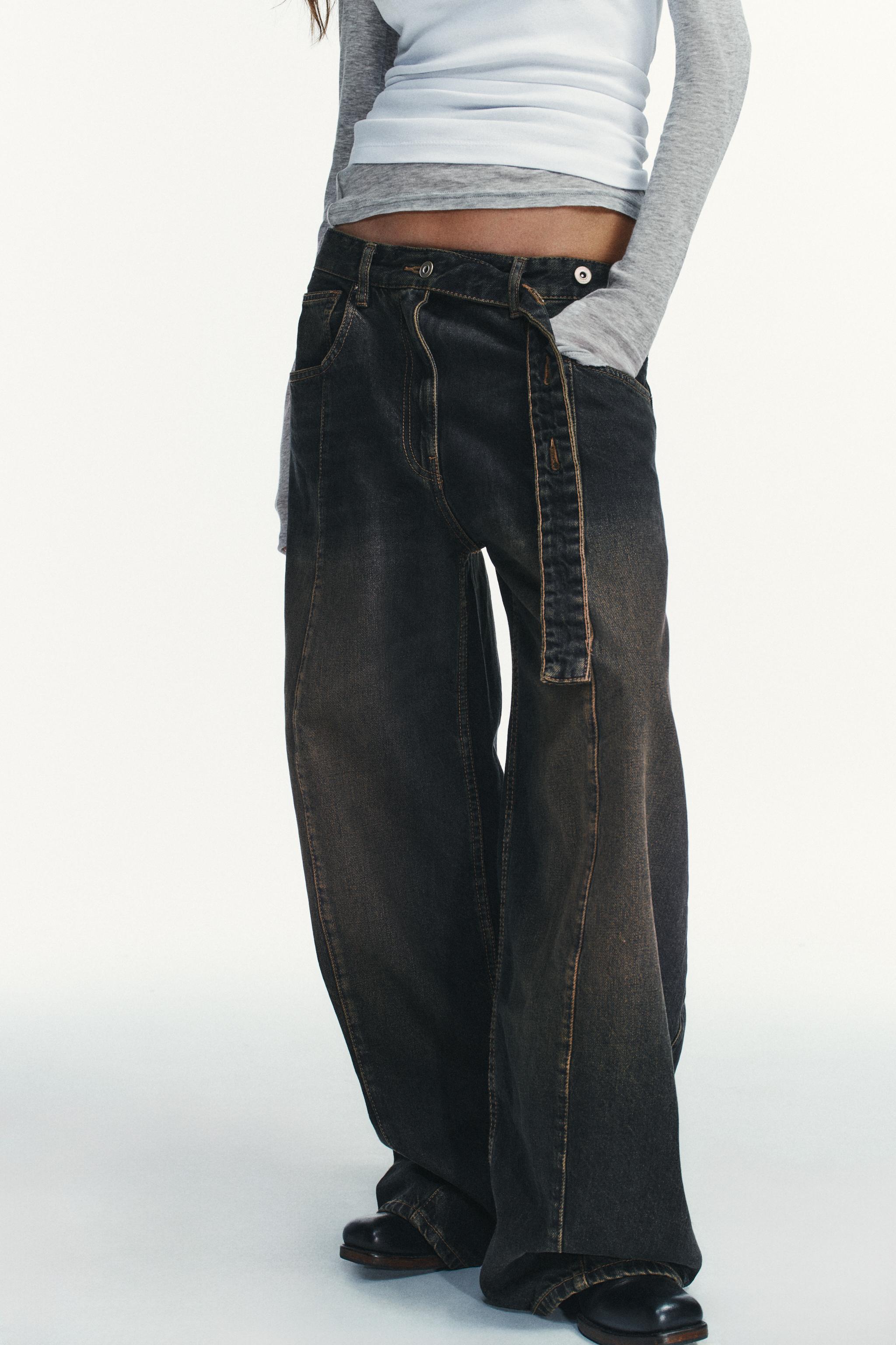 TRF OVERSIZE LOW RISE JEANS